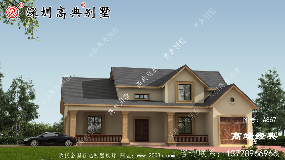 二層農村自建別墅設計圖,整體外觀造型符合南方當地的氣候特點 二層農村自建別墅設計圖,整體外觀造型符合南方當地的氣候特點