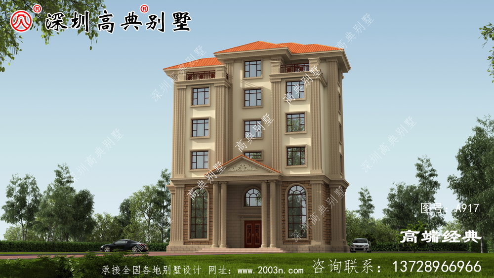 歐式六層洋樓外觀圖,外觀美觀,符合農(nóng)村住宅設(shè)計。 歐式六層洋樓外觀圖,外觀美觀,符合農(nóng)村住宅設(shè)計。