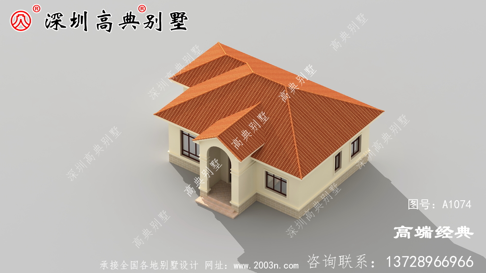 農村最漂亮的一樓別墅,古典戶型。