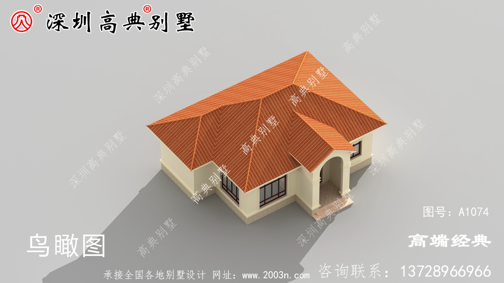 農村最漂亮的一樓別墅,古典戶型。