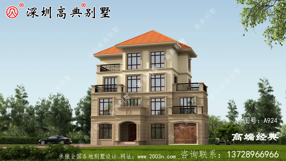農(nóng)村三層半自建房外觀圖,經(jīng)濟(jì)實(shí)用
