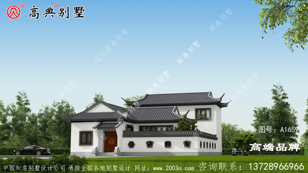 中式庭院鄉(xiāng)村自建房就就選它,就是氣派