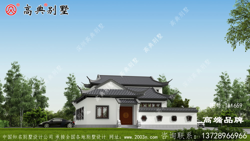 中式庭院鄉(xiāng)村自建房就就選它,就是氣派