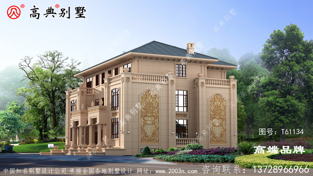 農(nóng)村三層自建房設(shè)計(jì)圖 ,客廳南北通透非常寬敞