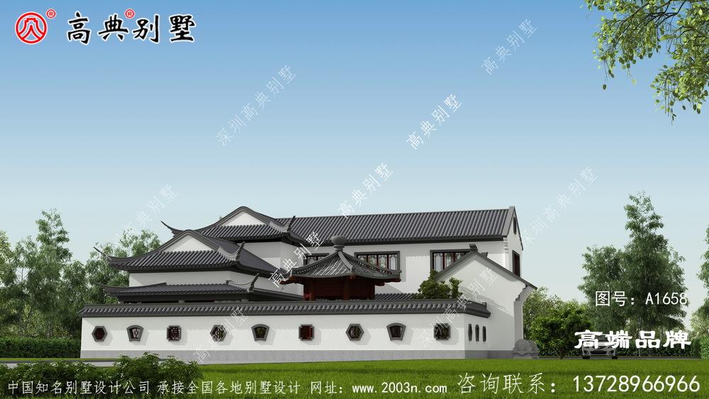 兩層中式小別墅來襲,有池有亭,極具韻味