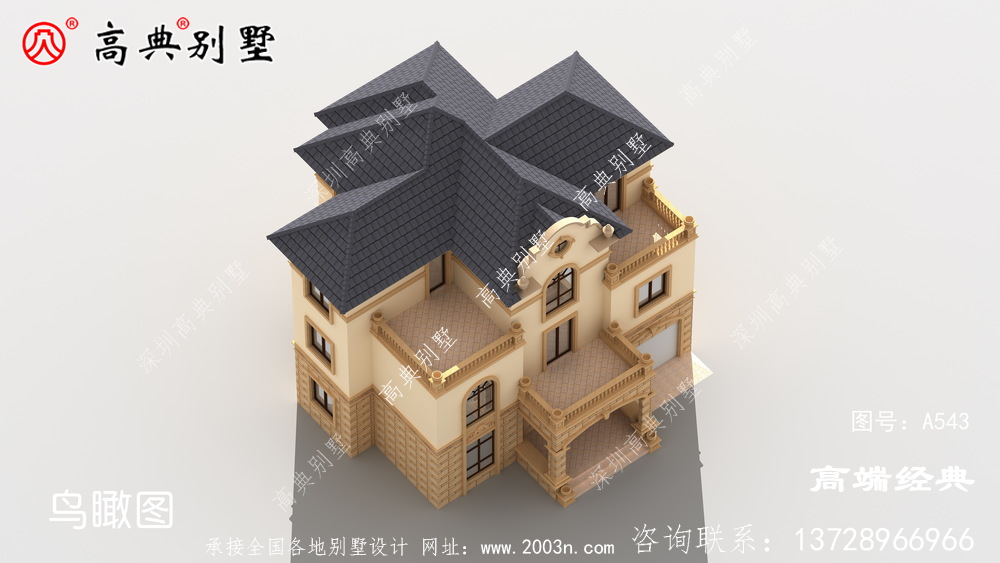 帶車庫的三層戶型外觀簡單大方非常符合現代人的審美標準
