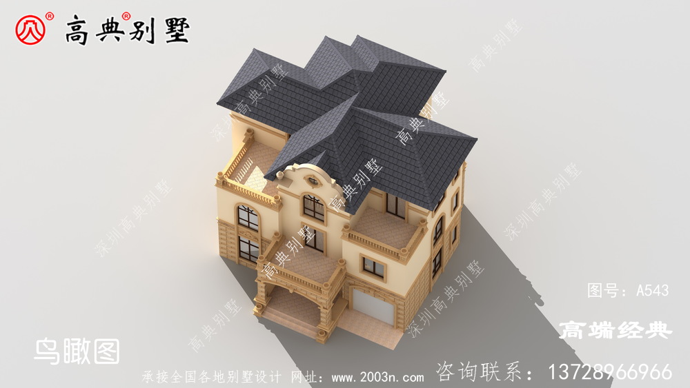 帶車庫的三層戶型外觀簡單大方非常符合現代人的審美標準